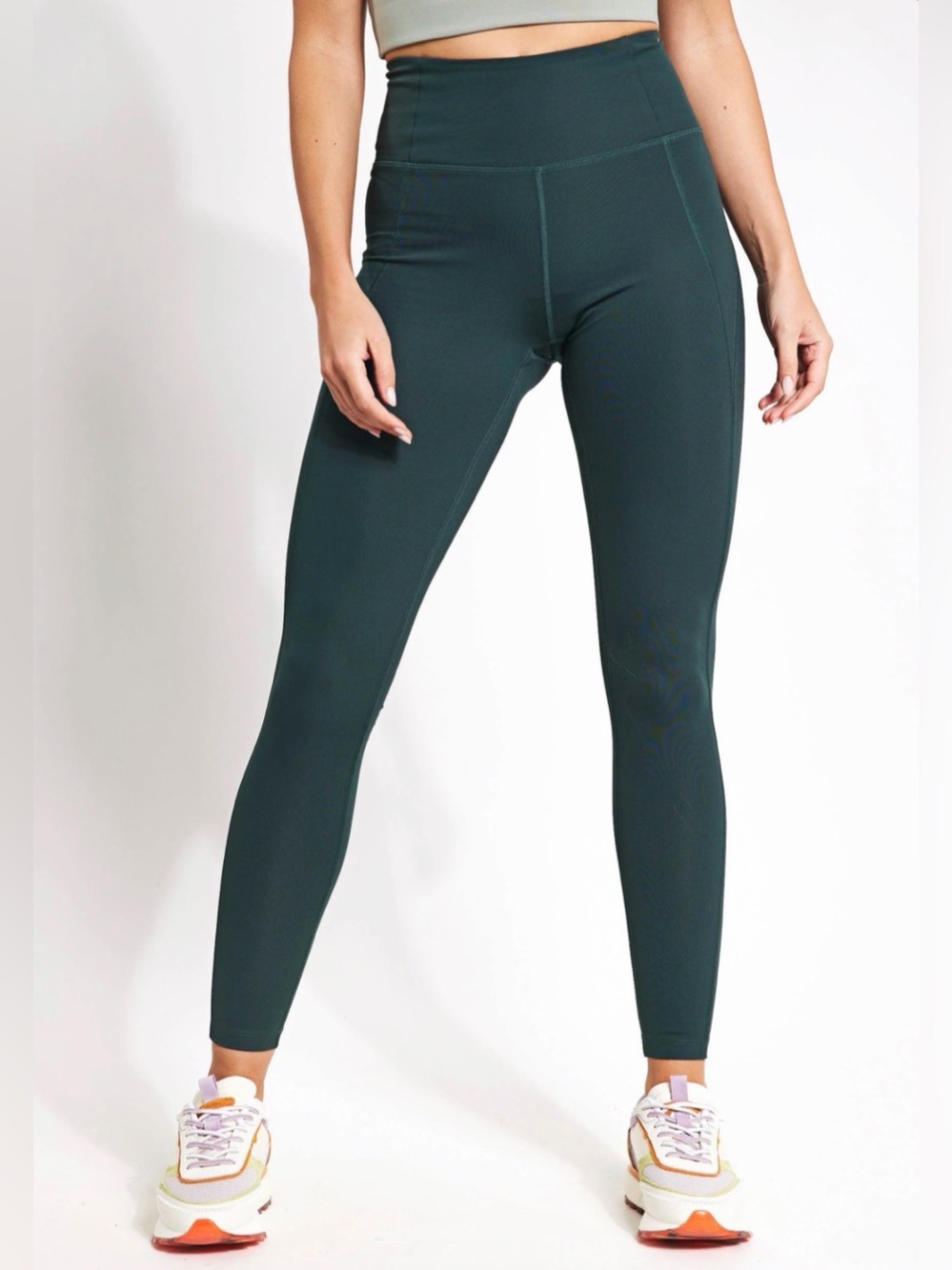 Girlfriend Collective High Waist Forest Green Performance Leggings - S
